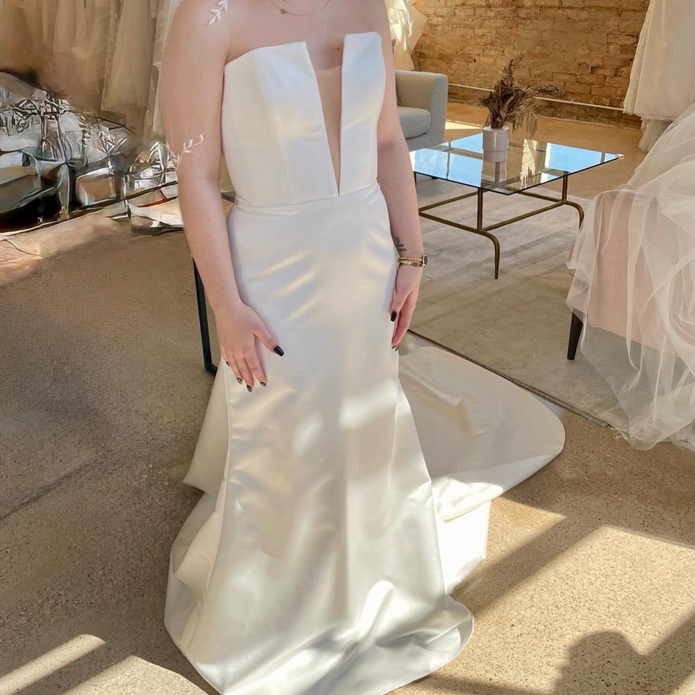 White wedding gown